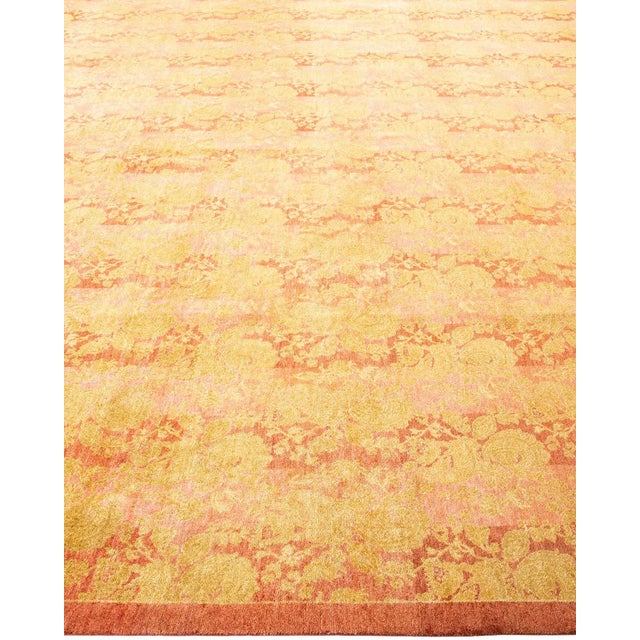 Solo Rugs Mogul Collection Hand-Knotted Area Rug - Pink Collection 9' 0" x 11' 10" For Sale - Image 4 of 9