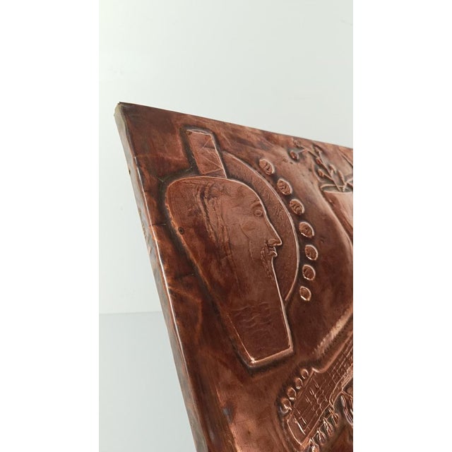 Mid-Century Italian Cubist Copper Sculpture Panel, 1950s For Sale - Image 15 of 18