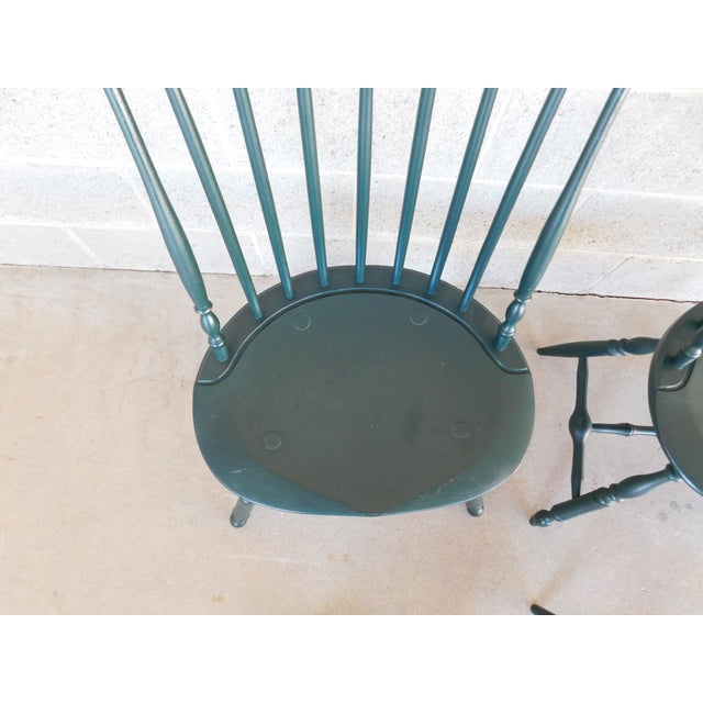 Drew Lausch Lancaster Pennsylvania Style Fan Back Windsor Side Chairs - Set of 6 For Sale - Image 4 of 18