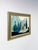 This vintage original oil painting presents a classic still life composition, featuring five bottles and jugs of varying...