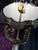 Mid 20th Century Hollywood Regency Crystal & Brass Four‑Arm Candelabra Lamps With Black Fringe Shades — A Dramatic Pair For Sale - Image 10 of 12