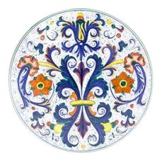 Ricco Deruta Pedestal Cake Plate For Sale