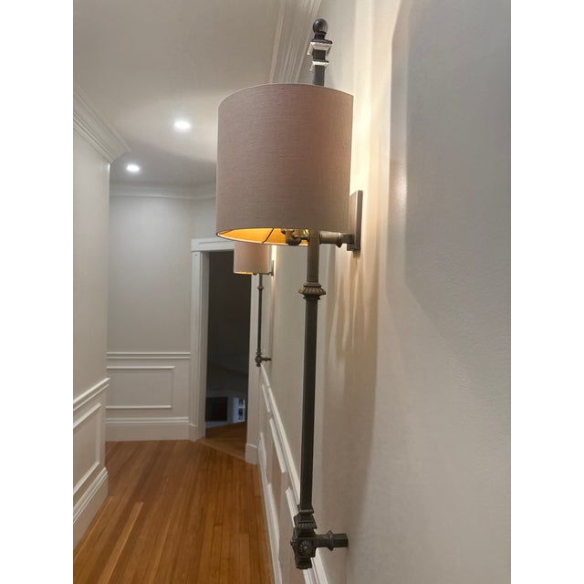 4 Restoration Hardware Lorraine Architectural Railing Sconce For Sale - Image 14 of 18
