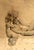 Traditional Signed 1903 Reclining Homoerotic Nude in Lion Headpiece For Sale - Image 3 of 6
