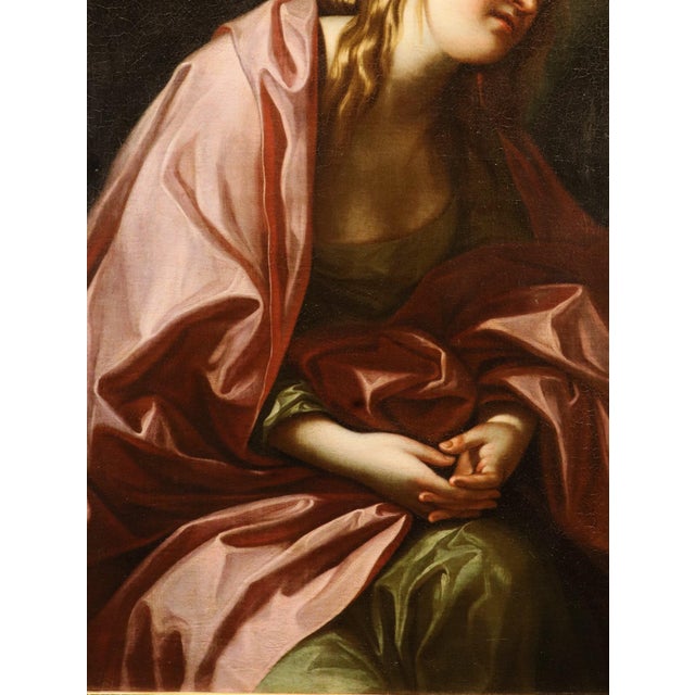 Workshop of Guido Reni, Penitent Magdalene, 1650, Oil on Canvas For Sale - Image 4 of 15