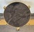 Original retail $780, stylish Currey & Company Modern Cappuccino Marble Corrado Accent Table, textured polished brass...