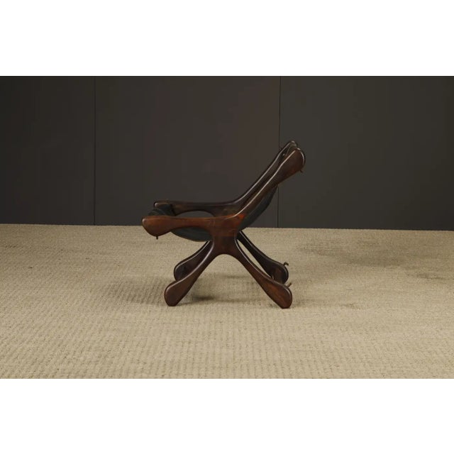 1960s Rosewood and Leather 'Sloucher' Lounge Chair by Don Shoemaker, 1960s, Signed For Sale - Image 5 of 18