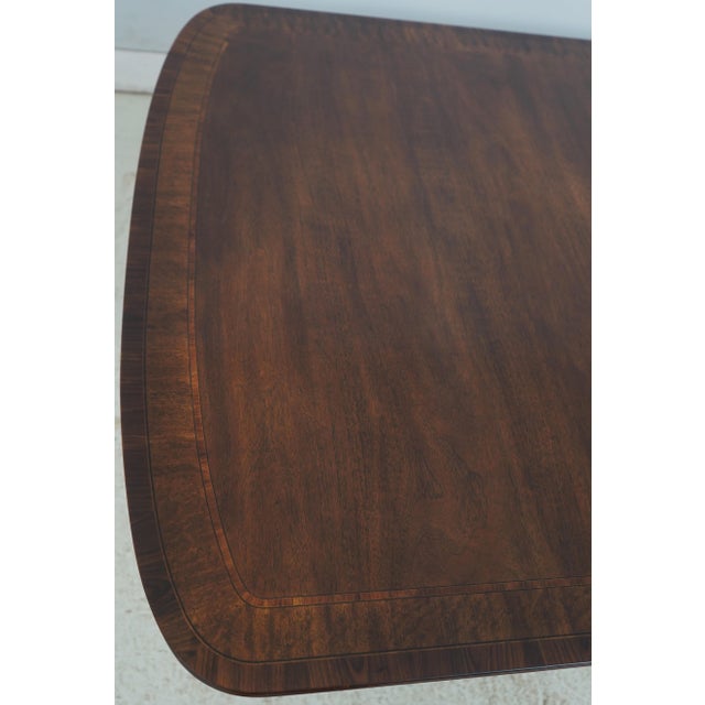 Henredon Georgian Walnut Double Pedestal Dining Table W. 3 Leaves For Sale - Image 14 of 18