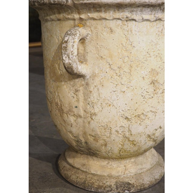 Pair of Vintage French Cement Planters With Looped Handles, Circa 1970s For Sale In Dallas - Image 6 of 18