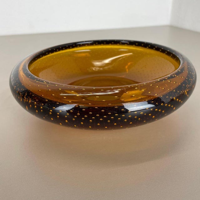 Bullicante Murano Bubble Glass Bowl, Italy, 1970s For Sale - Image 13 of 18