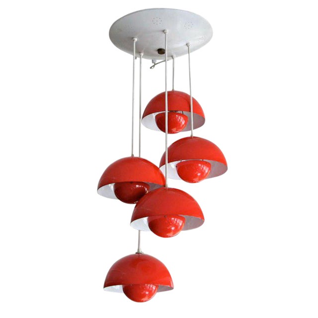 1970's Big Flower Pot Hanging Light by Verner Panton Chairish