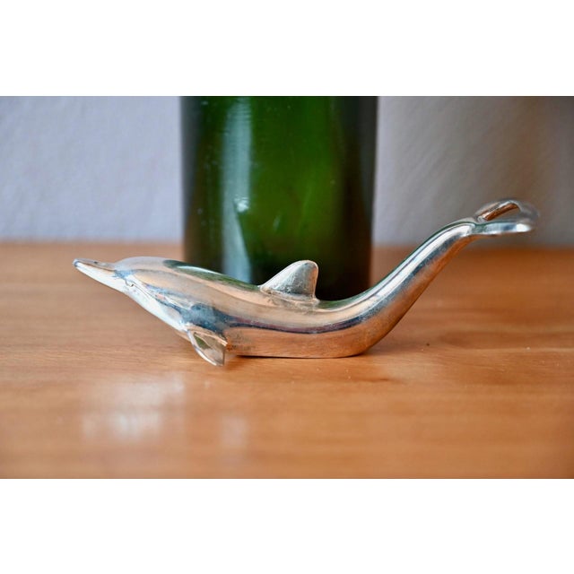 Dolphin Bottle Opener in Chrome-Plated Metal, Germany, 1980s For Sale - Image 6 of 6