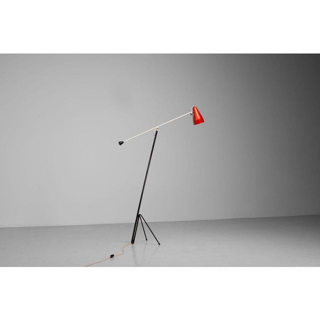 Model 6320 Floor Lamp by Wim Rietveld for Gispen, Netherlands, 1953 For Sale - Image 6 of 18