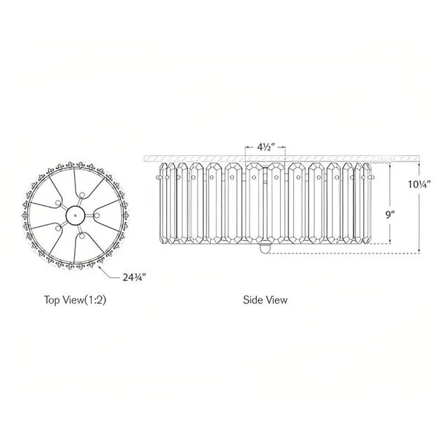 Modern AERIN for Visual Comfort Signature Bonnington Large Flush Mount in Polished Nickel For Sale - Image 3 of 3