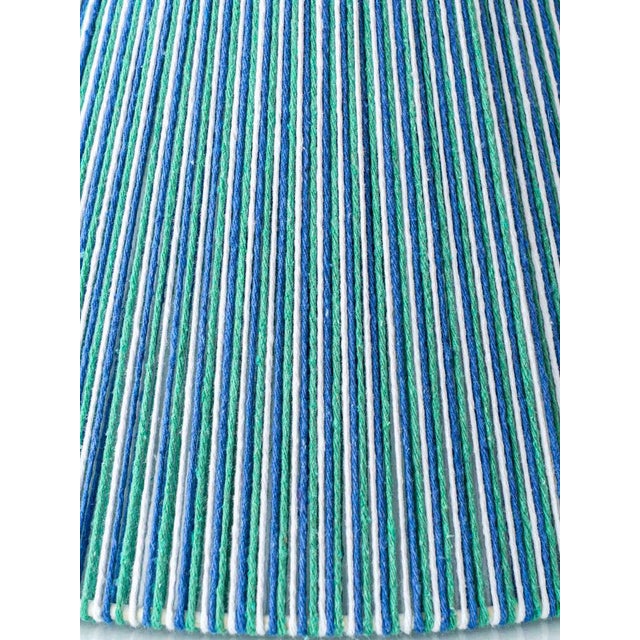 Metal Spanish Fajalauza Ceramic Table Lamp with Hand-Woven Lampshade For Sale - Image 7 of 15