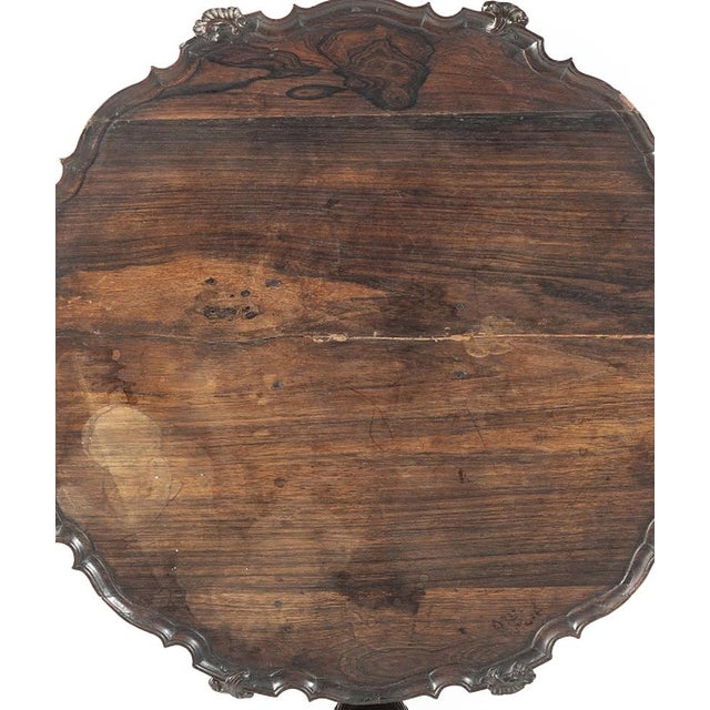 King Jose style folding table in Noble Wood - 18th century. Portuguese, 18th century; carved Noble Wood. Turned column...