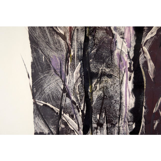 1990s "Roots" Abstract Monoprint in Ink on Paper by Roxanne Lo For Sale - Image 5 of 8