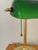 Mid 20th Century Art Deco Emeraldite Shade Brass Banker Lamp With Ball Pull For Sale - Image 4 of 11