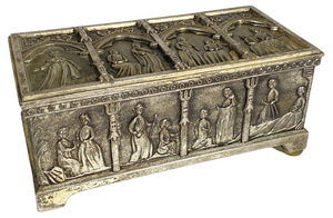 19th Century England Box in Metal & Silver Color