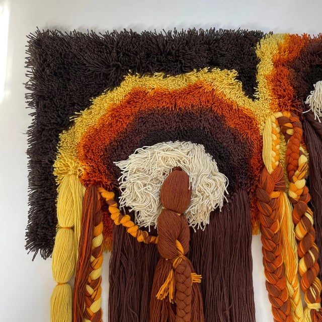 Extra Large Modernist Macrame Wall Rug by Desso Studio, 1970s For Sale - Image 6 of 18