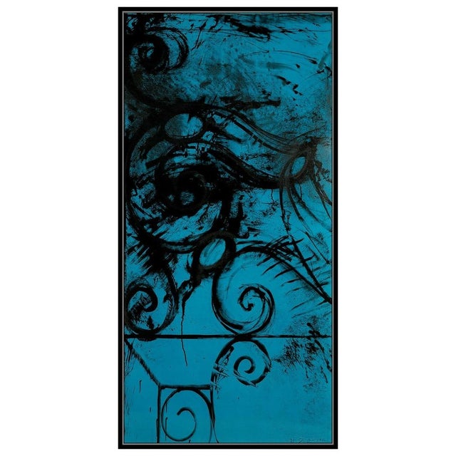 1980s Blue Commelynck Gate, Jim Dine - Set of 2 For Sale In Minneapolis - Image 6 of 7