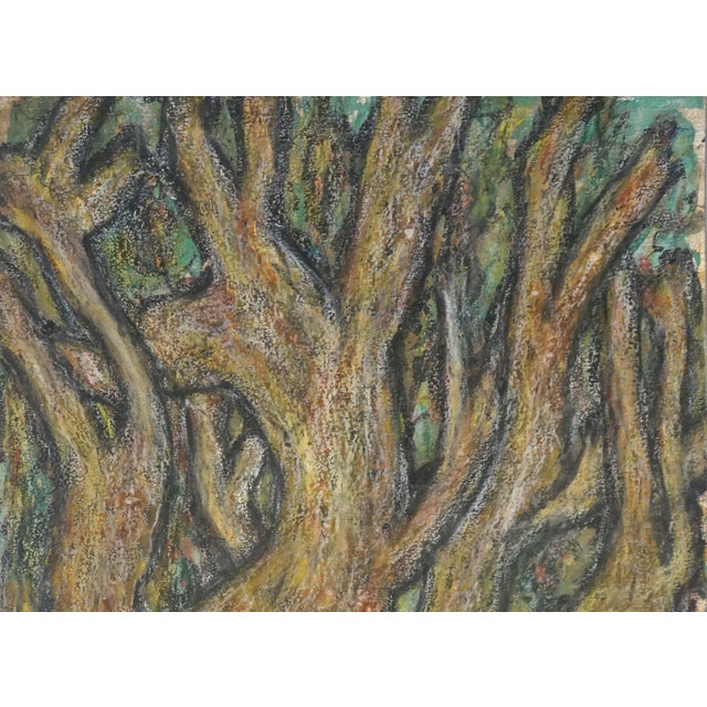 Bay Area Abstract Expressionist -- Oak Woodlands of San Francisco Golden Gate Park This mid-century painting by Honora...