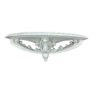Vintage Neoclassical Architectural Plaster Wall Shelf For Sale