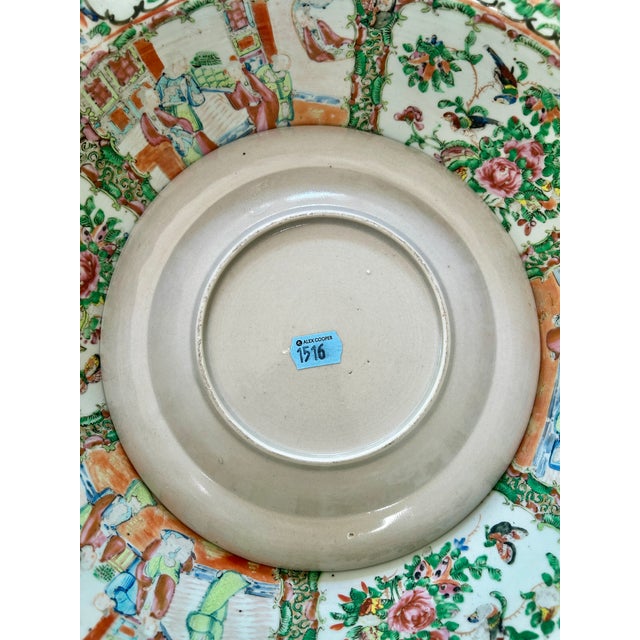 Ceramic Pair 18th-Century Chinese Export Pseudo Tobacco Leaf Soup Plates For Sale - Image 7 of 9