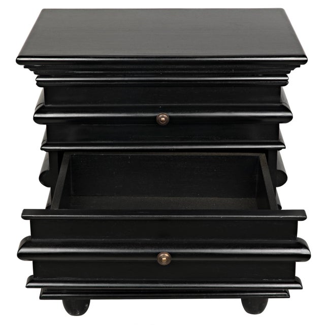 Noir NOIR Ascona Side Table, Hand Rubbed Black For Sale - Image 4 of 12