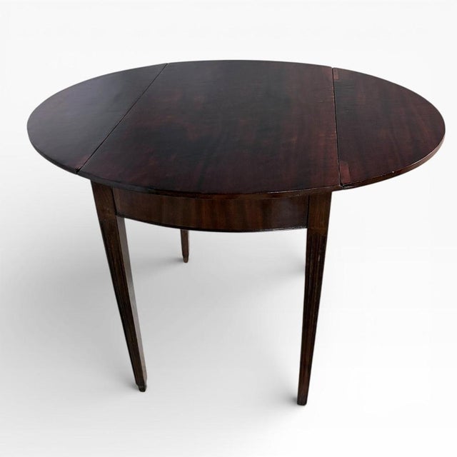 Compact Drop-Leaf Table in Mahogany For Sale - Image 6 of 11