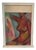 1970s Abstract Nude in Window Sill Frame With Canvas Window Shade Painting For Sale