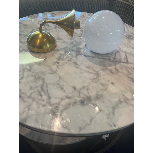 Aerin by Visual Comfort Signature Cristol Small Single Sconce Hand-Rubbed Antique Brass With White Glass For Sale In Greensboro - Image 6 of 6
