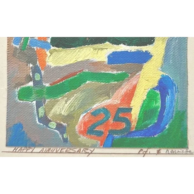 "Blue Green Abstract 25" by Unknown Artist For Sale In Los Angeles - Image 6 of 6