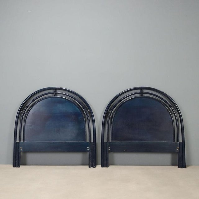 Wood Vintage Headboards by Roberti Rattan, 1980s, Set of 2 For Sale - Image 7 of 8