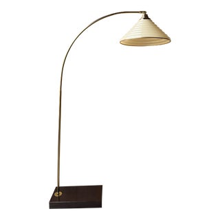 1970s Postmodern Brass Standing Floor Lamp For Sale