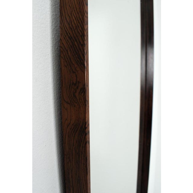 Vintage Danish Mirror with Wooden Frame For Sale - Image 4 of 8