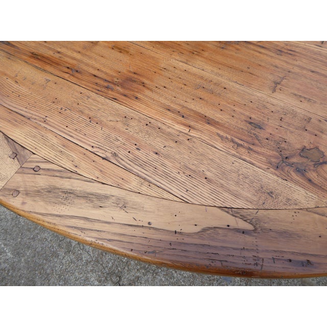 1950s Early American Chestnut Country Tbl. Seats 8 -10 For Sale - Image 5 of 9