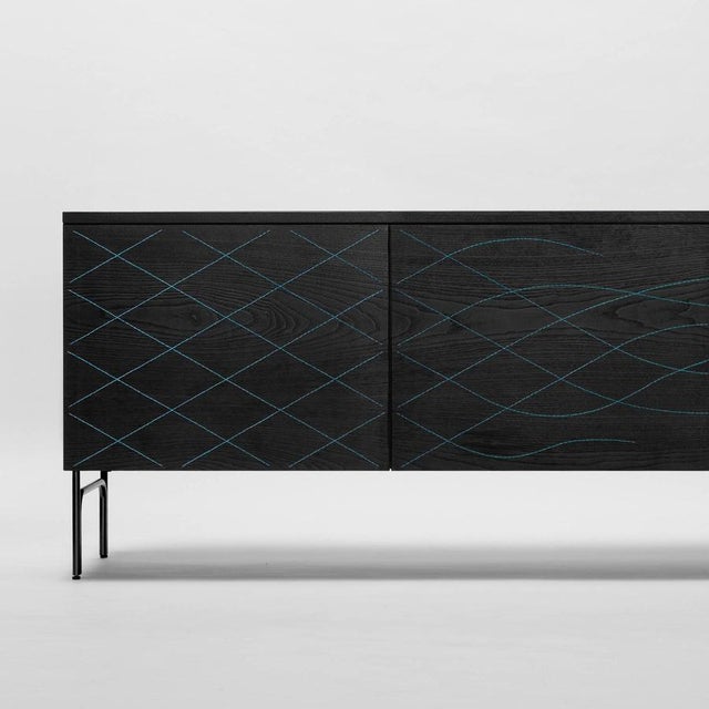 Couture Sideboard in Stained Black Ash Wood by Färg & Blanche for BD Barcelona For Sale - Image 6 of 10