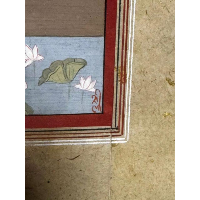 Rajasthani, Nayika by Moonlight, 1800s, Gouache & Watercolor For Sale - Image 6 of 9