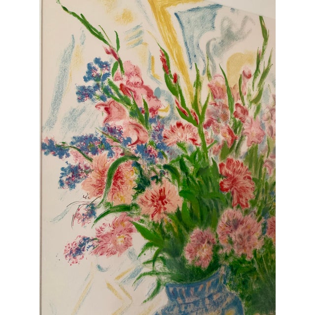 Mid-Century Modern Ira Moskowitz Signed Lithograph Flowers 6 | 32/300 | Large Limited Edition Mid-Century Floral Art For Sale - Image 3 of 7