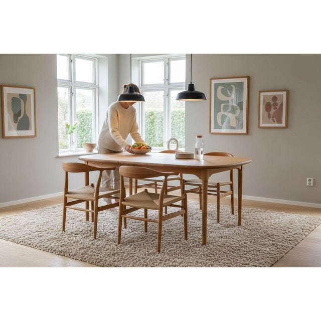 1970s Dining Table in Oak with Extension Leaves by Kurt Østervig for KP Møbler, 1960s For Sale - Image 5 of 18