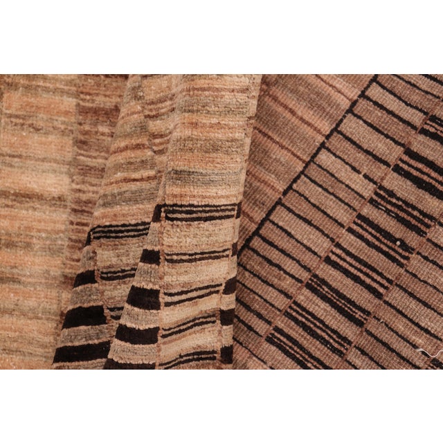 Tan Bohemian Gabbeh Tan/Brown Wool Rug - 7'10'' X 9'8'' For Sale - Image 8 of 10