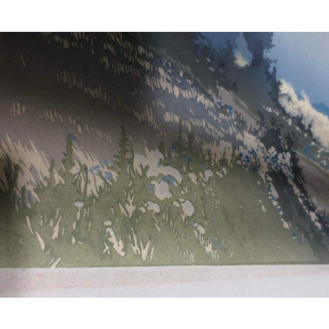 Blue Paul Oskar Droge Signed Woodcut For Sale - Image 8 of 12