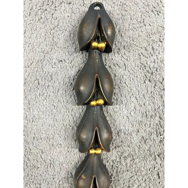 1930s Art Nouveau Two Arms Bronze W Frosted Milk Glass Shades Wall Sconce, a Set of 3 For Sale - Image 10 of 13