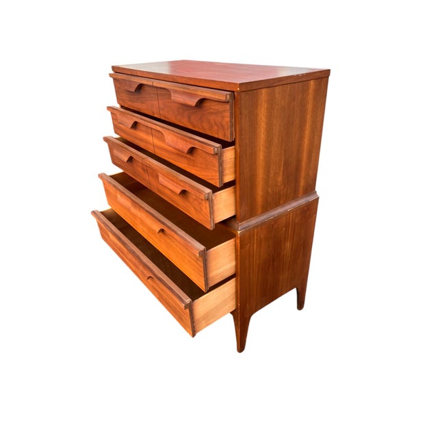 Mid 20th Century Johnson Carper High Chest Laminate Top, Attributed For Sale - Image 12 of 14