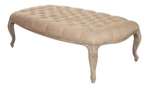 Hollow Maison Tufted Ottoman in Beige