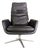 Cordia 15111 Swivel Armchair in Black Leather from Cor For Sale