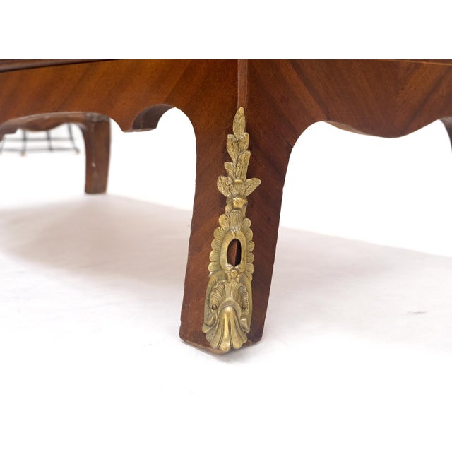 Bombe French Parquetry Top Bronze Mount Ormolu Mount 3 Drawers Dresser MINT For Sale - Image 6 of 17