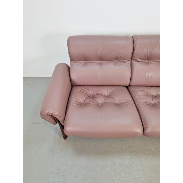 Vintage Teak Leather Sofa from Coja, Netherlands, 1960s For Sale - Image 12 of 13