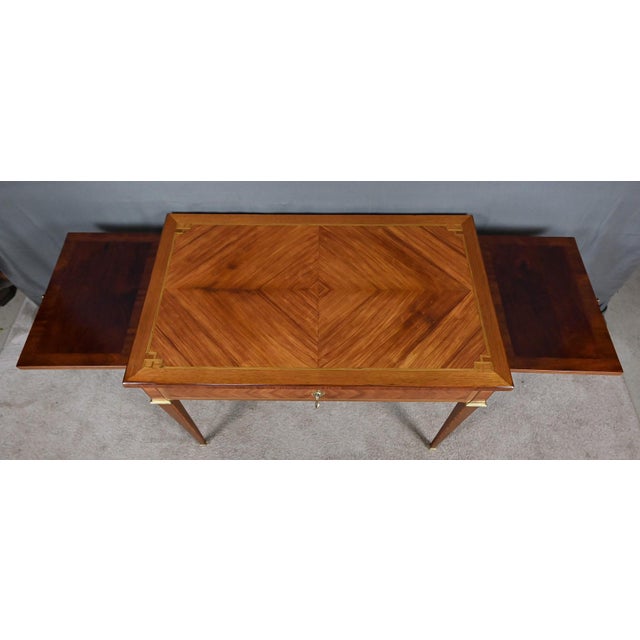 Small Early 20th Century Louis XVI Marquetry Writing Table, 1890s For Sale - Image 6 of 18